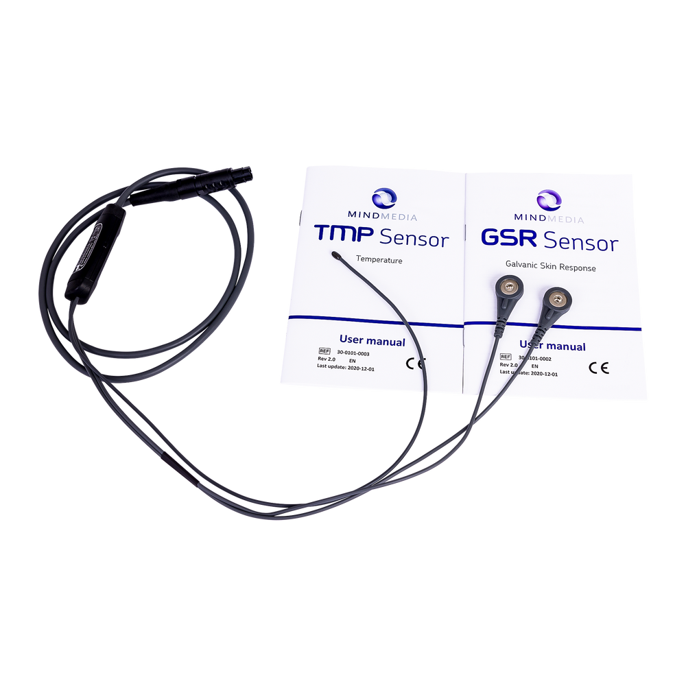 Skin Conductance (GSR) & Temperature (TMP) Combi Sensor for Q32